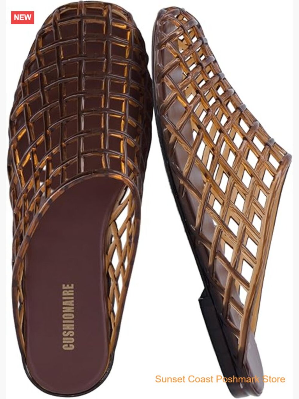 Closed Toe Slip On Lightweight Womens Mules with Woven Design and Cushioned